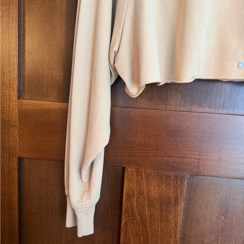 Alo yoga double take women's pullover size medium tan gently worn - Picture 6 of 10